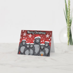 Cartes Pour Fêtes Annuelles Fête de Noël de Gorillas