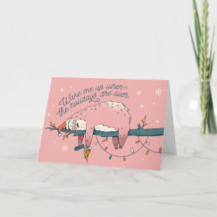 Cartes Pour Fêtes Annuelles Fête de Noël de Sloth Pizza