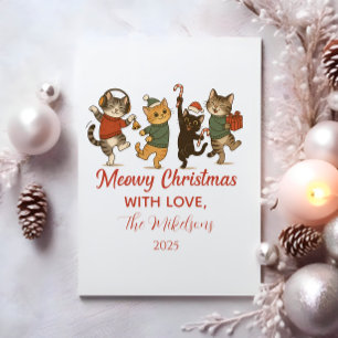 Cartes Pour Fêtes Annuelles Fête de Noël des chats de Noël