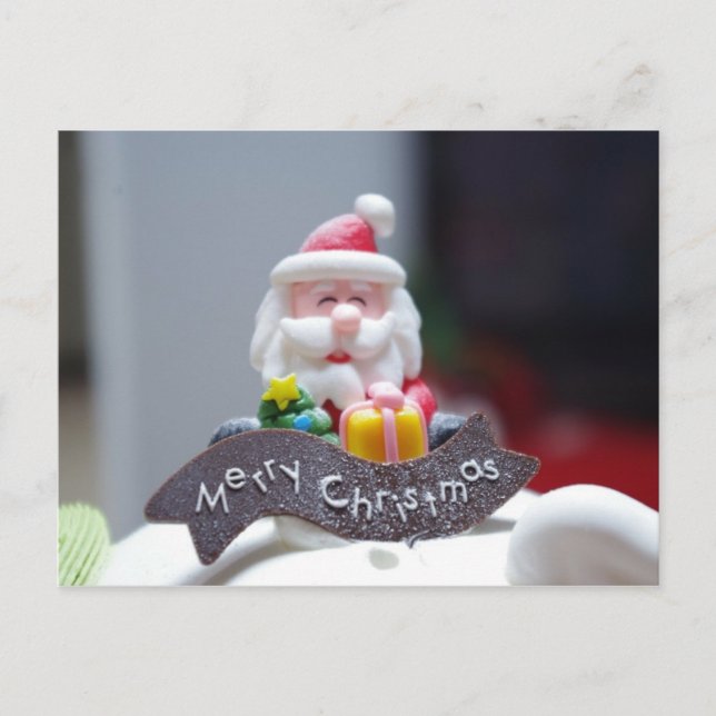 Cartes Pour Fêtes Annuelles Fête de Noël du gâteau du Père Noël (Devant)