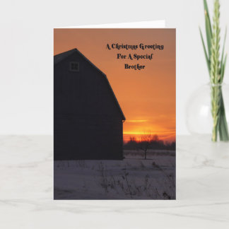 Cartes Pour Fêtes Annuelles Fête de Noël du matin du pays frère