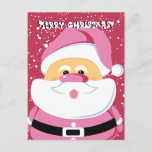 Fête de Noël du Père Noël rose doux