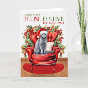 Cartes Pour Fêtes Annuelles Fête de Noël en bleu bleu russe