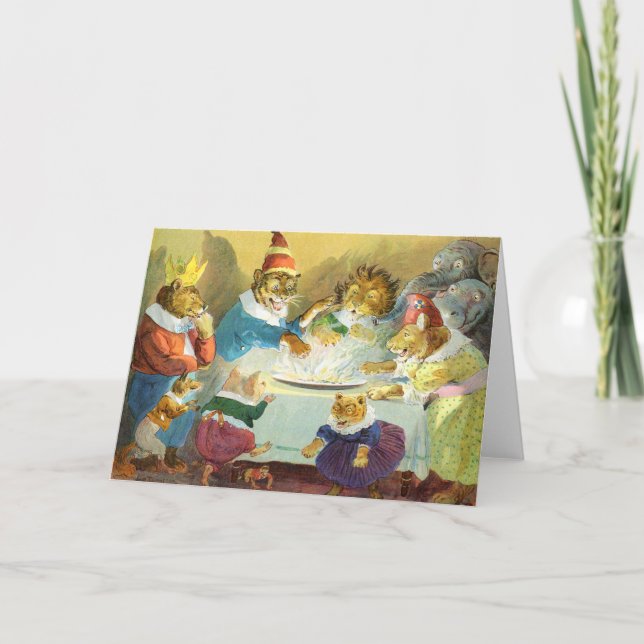Cartes Pour Fêtes Annuelles Fête de Noël en Terre Animale (Devant)
