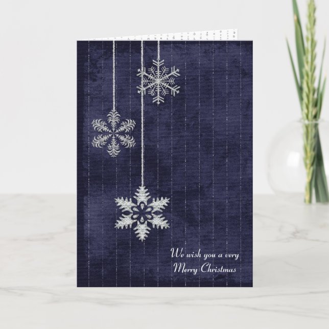 Cartes Pour Fêtes Annuelles Fête de Noël Fête de neige flocons (Devant)