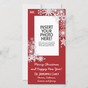 Cartes Pour Fêtes Annuelles Fête de Noël - Flèche-neige rouge