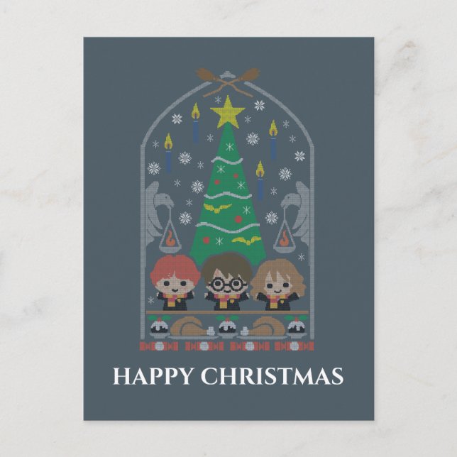 Cartes Pour Fêtes Annuelles Fête de Noël HOGWARTS™ Cross-Stitch (Devant)