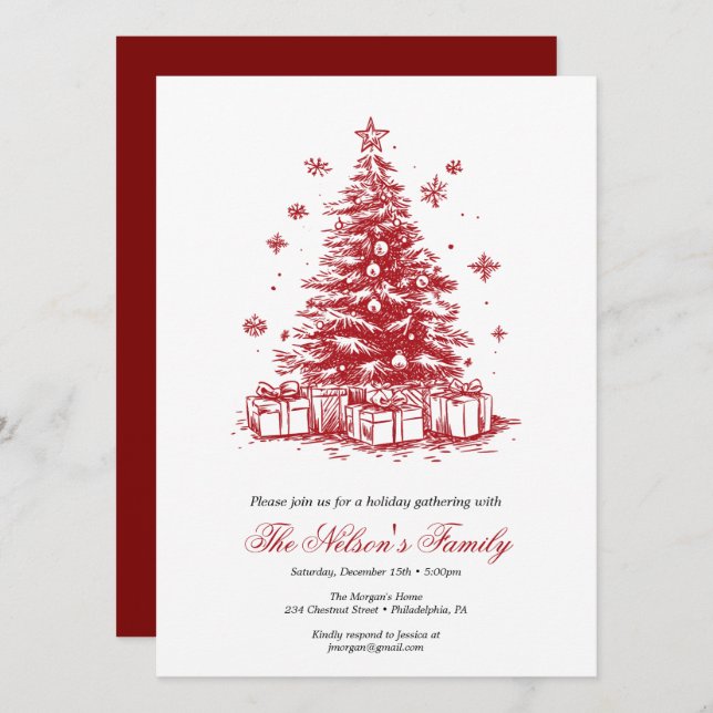 Cartes Pour Fêtes Annuelles Fête de Noël Holiday Holly  (Devant / Derrière)