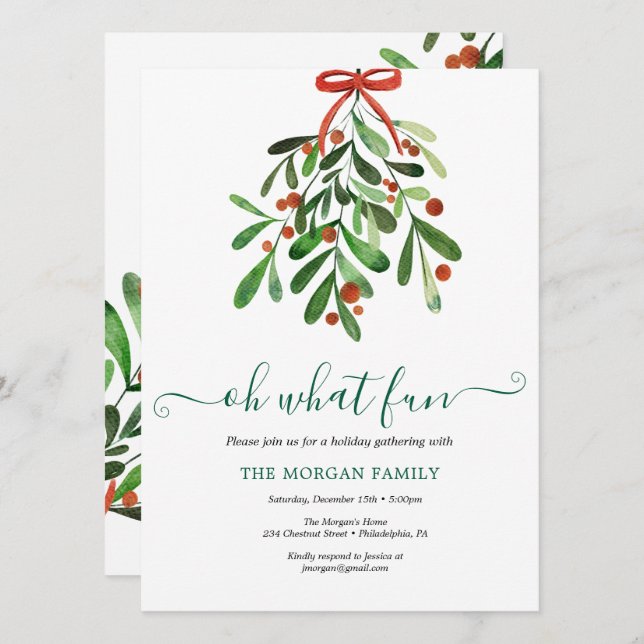 Cartes Pour Fêtes Annuelles Fête de Noël Holiday Holly  (Devant / Derrière)