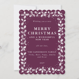 Cartes Pour Fêtes Annuelles Fête de Noël Holly+Berries Flat Non Photo