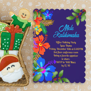 Cartes Pour Fêtes Annuelles Fête de Noël Luau Mele Kalikimaka au bureau