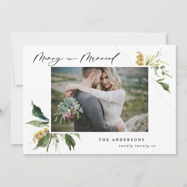 Cartes Pour Fêtes Annuelles Fête de Noël peinte de Noël au mariage (Devant)
