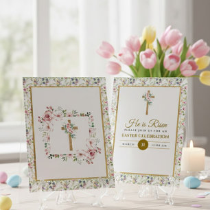 Cartes Pour Fêtes Annuelles Fête de Pâques Religieuse Chrétienne Il Est Ressus