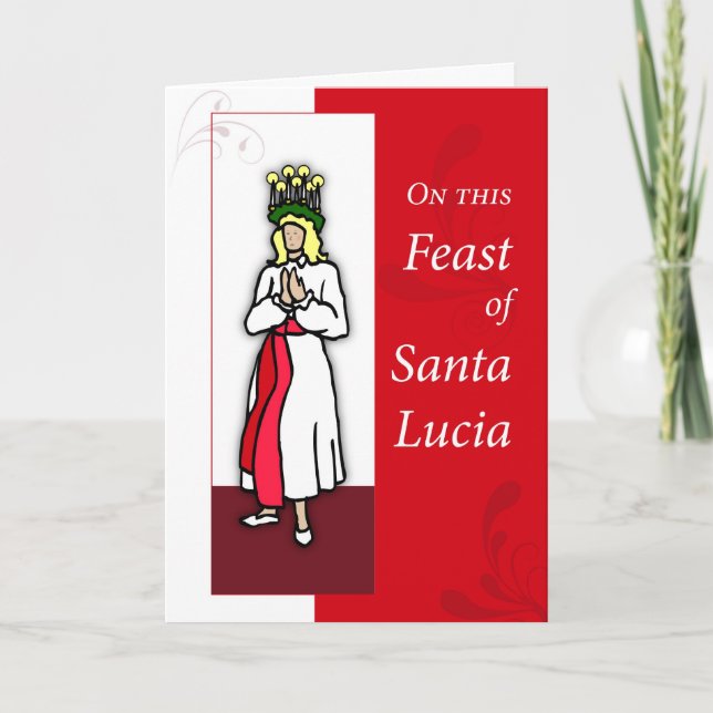 Cartes Pour Fêtes Annuelles Fête de Père Noël Lucia (Devant)