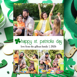 Cartes Pour Fêtes Annuelles Fête de St. patrick Famille Shamrock verte Photo