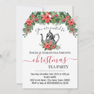Cartes Pour Fêtes Annuelles Fête de thé de Noël Tea Party