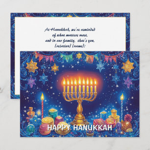 Cartes Pour Fêtes Annuelles Fête des lumières de texte personnalisé