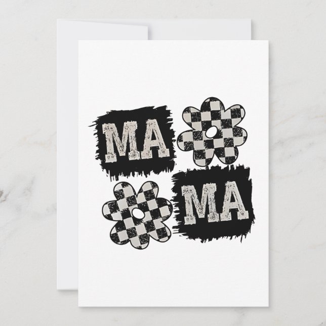 Cartes Pour Fêtes Annuelles Fête des mamans à carreaux maman à venir  (Devant)