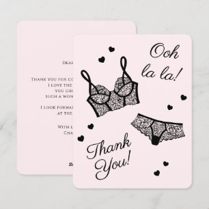 Cartes Pour Fêtes Annuelles Fête des mariées de la lingerie  de la fête Merci
