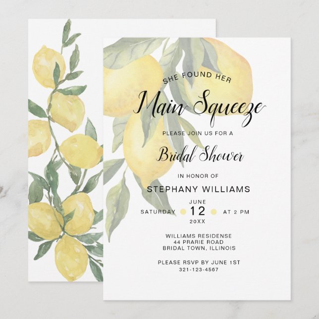 Cartes Pour Fêtes Annuelles Fête des mariées principale Squeeze (Devant / Derrière)