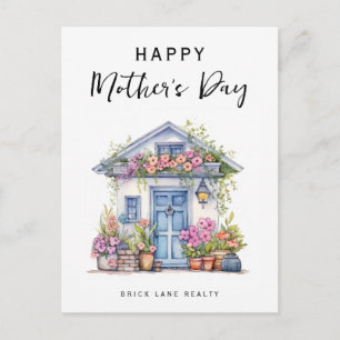 Cartes Pour Fêtes Annuelles Fête des mères Aquarelle Immobilier Promotionnel