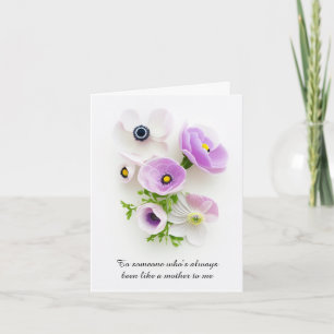 Cartes Pour Fêtes Annuelles Fête des mères aux anémones rose et blanc