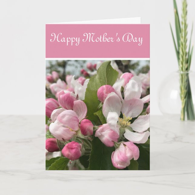 Cartes Pour Fêtes Annuelles Fête des mères d’Apple Blossom (Devant)