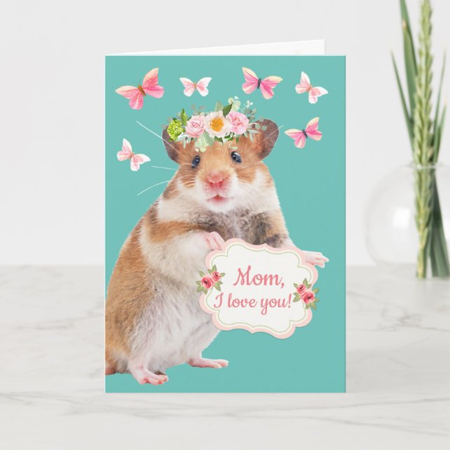 Cartes Pour Fêtes Annuelles Fête des mères de souris mignonnes (Devant)