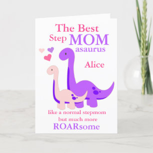 Cartes Pour Fêtes Annuelles Fête des mères de Stepmamie-asaurus Dinosaur