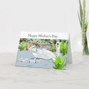 Cartes Pour Fêtes Annuelles Fête des mères du cygne et des cygnets