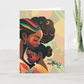 Cartes Pour Fêtes Annuelles Fête des mères et des enfants afro-américains