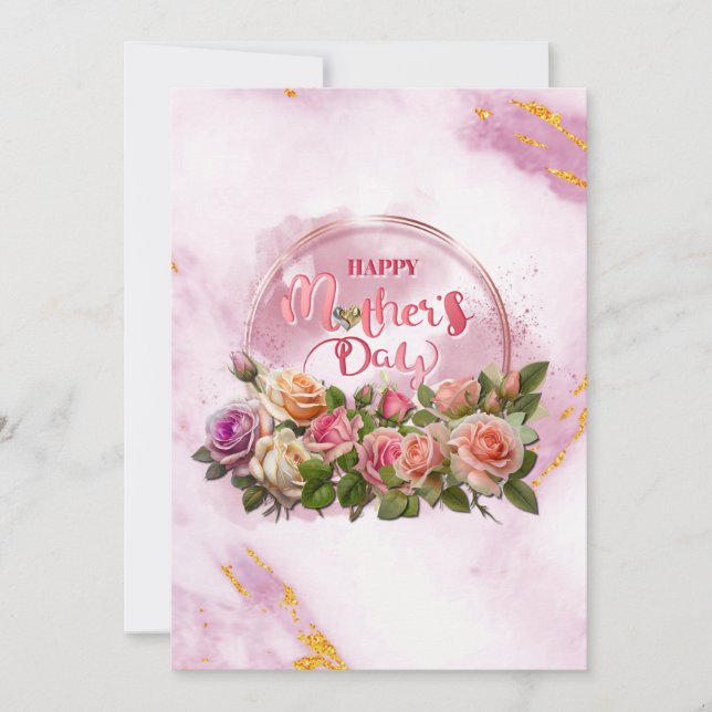 Cartes Pour Fêtes Annuelles Fête des mères Floral & botanique (Devant)