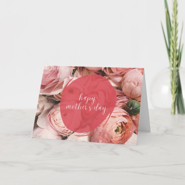 Cartes Pour Fêtes Annuelles Fête des mères florales Roses (Devant)