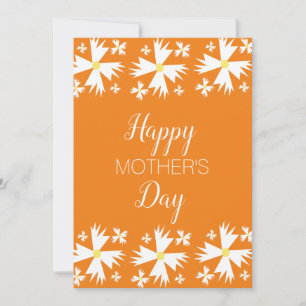 Cartes Pour Fêtes Annuelles Fête des mères marguerite géométrique