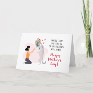 Cartes Pour Fêtes Annuelles Fête des mères personnalisées Meilleur chien Maman