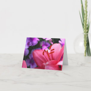 Cartes Pour Fêtes Annuelles Fête des mères rose lilly et violette