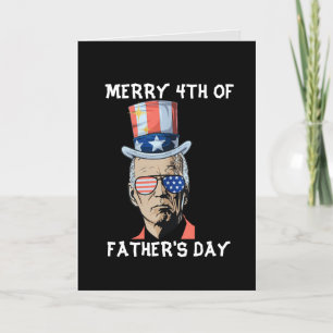 Cartes Pour Fêtes Annuelles Fête des pères 4 juillet Drôle Joe Biden