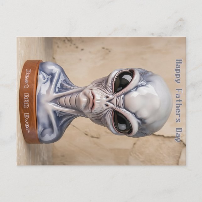 Cartes Pour Fêtes Annuelles Fête des pères Alien (Devant)