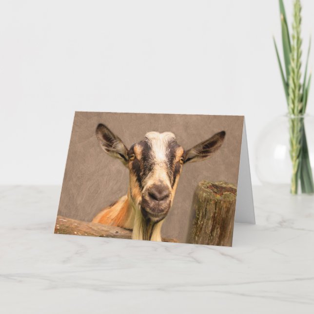 Cartes Pour Fêtes Annuelles Fête des pères avec un beau bouc (Devant)