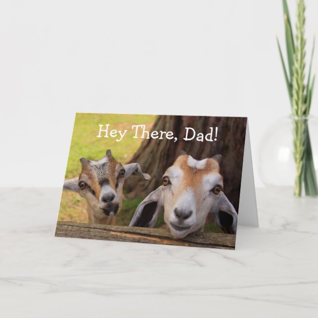 Cartes Pour Fêtes Annuelles Fête des pères de chèvre de bébé (Devant)