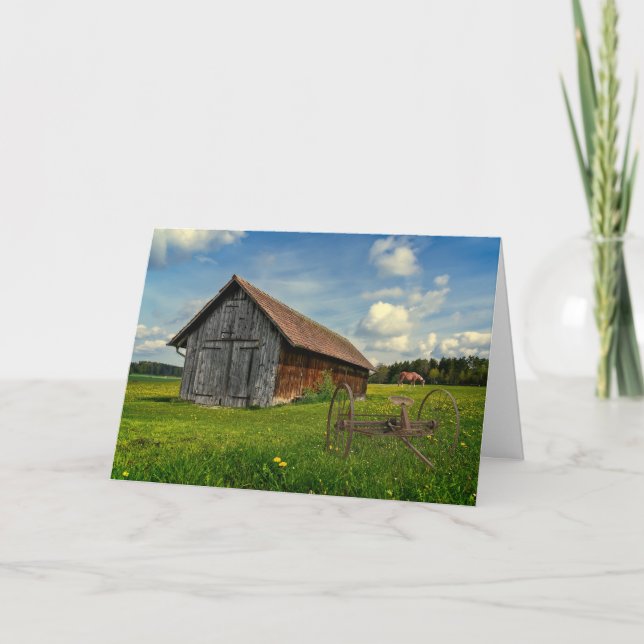 Cartes Pour Fêtes Annuelles Fête des pères de la scène rurale (Devant)