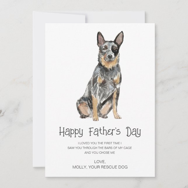 Cartes Pour Fêtes Annuelles Fête des pères de peinture de chien (Devant)