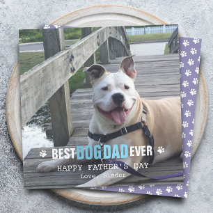 Cartes Pour Fêtes Annuelles Fête des Pères De Votre Chien Photo Plat