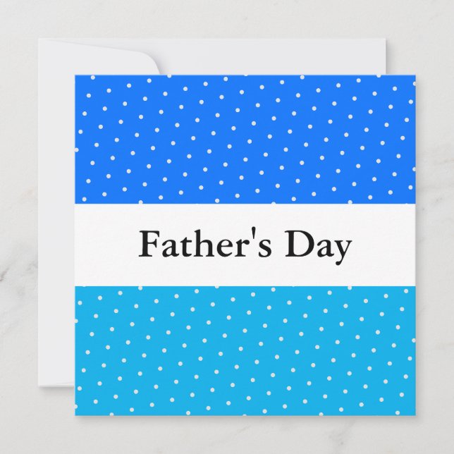 Cartes Pour Fêtes Annuelles FÊTE DES PÈRES Dotée Deux Tons Bleu Bleu Blancs (Devant)