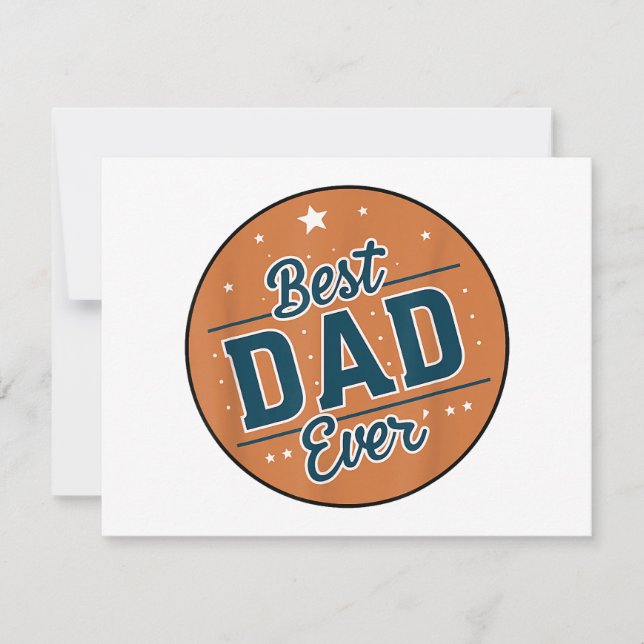 Cartes Pour Fêtes Annuelles Fête des Pères Meilleur Papa du Monde (Devant)