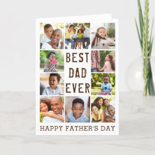 Cartes Pour Fêtes Annuelles Fête des pères MEILLEUR PAPA JAMAIS Collage photo