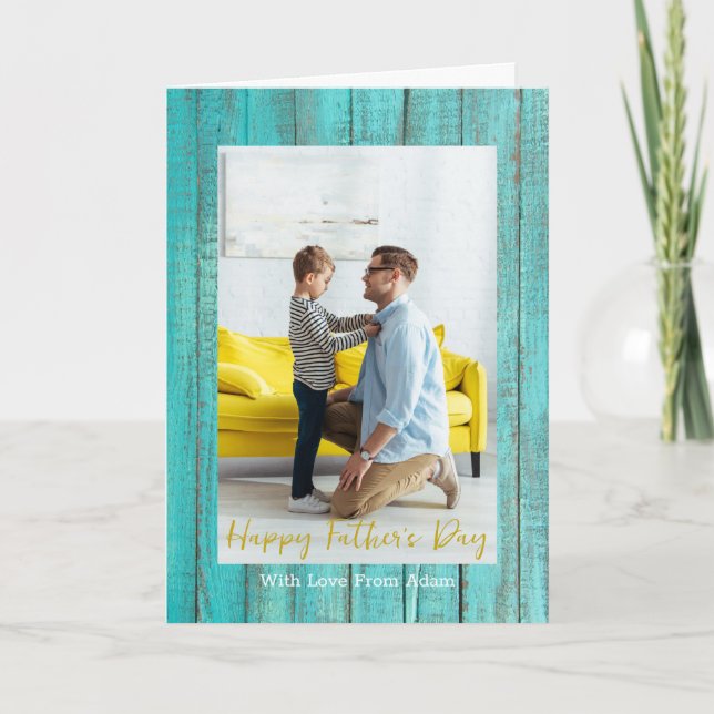 Cartes Pour Fêtes Annuelles Fête des pères moderne joyeuse Script photo person (Devant)