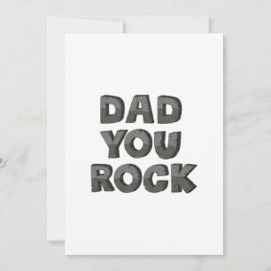 Cartes Pour Fêtes Annuelles Fête des pères Papa, tu fais du rock drôle