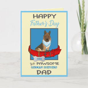 Cartes Pour Fêtes Annuelles fête des pères personnalisée de berger allemand ch