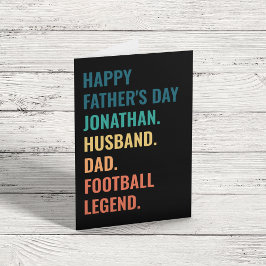 Cartes Pour Fêtes Annuelles Fête des pères personnalisée de la légende du foot